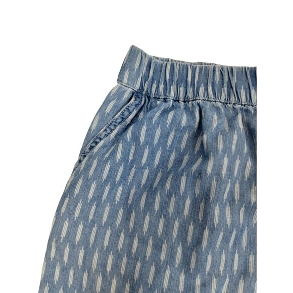 Sonoma Womens 16 Denim Blue Patterned Mini Utility Skirt With Pockets - Picture 6 of 7